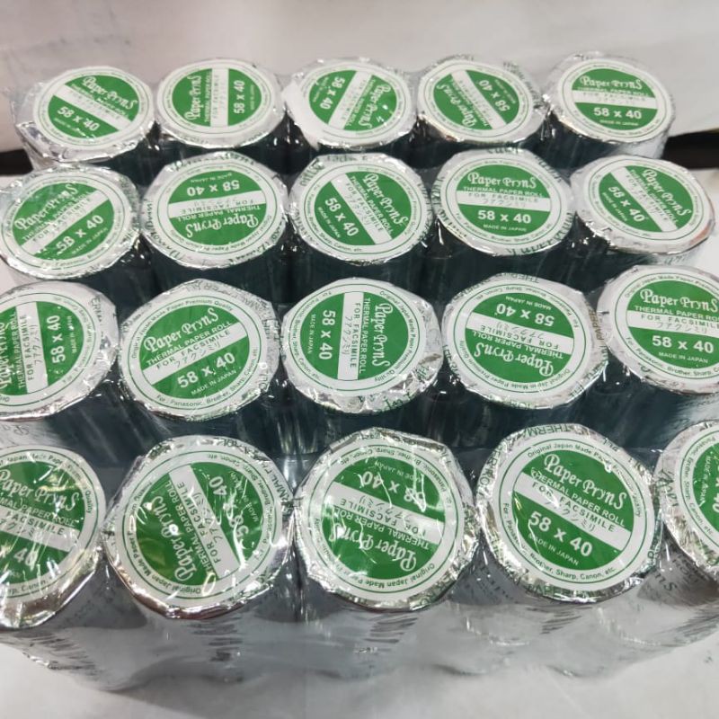 

thermal roll ukuran 58x40 paper pryns 1pak isi 10roll