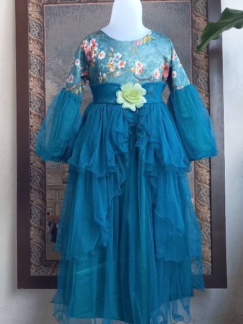 (BISA COD) FREE HIJAB BAJU PESTA ANAK PEREMPUAN MUSLIMAH FREE HIJAB / DRESS ANAK