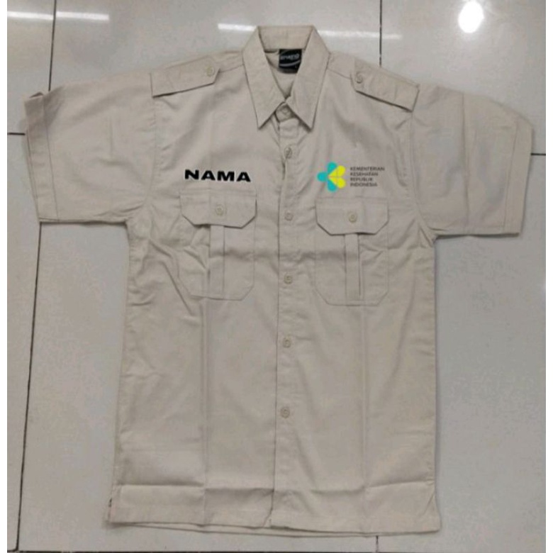 KEMEJA KEMENKES SERAGAM KEMENKES BAJU KEMENKES BORDIRAN.