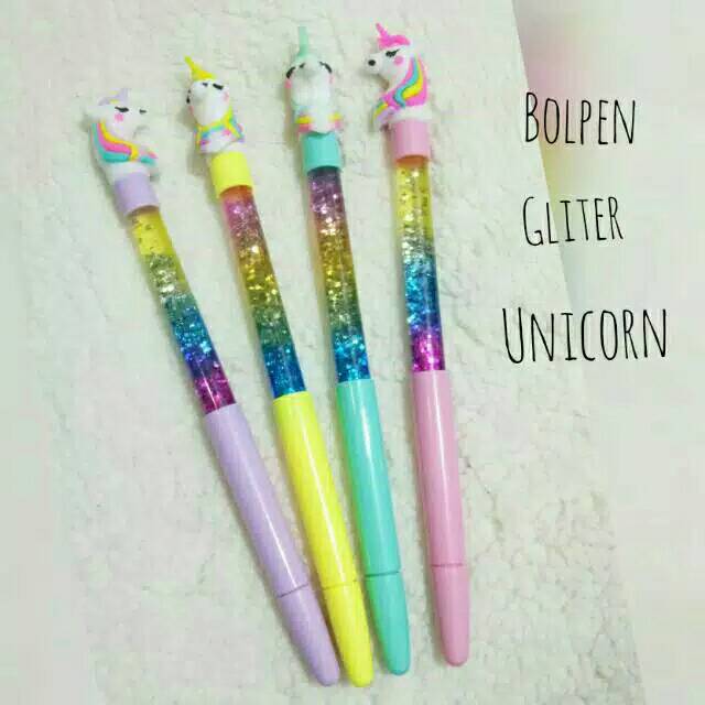 [Promo]Pulpen Pen Ballpoint Glitter Air Unicorn