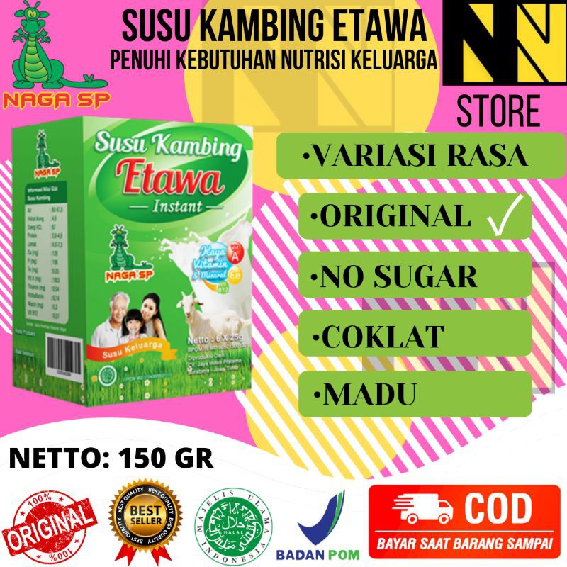 

Susu Kambing Etawa Asli Bubuk 150g Murni Rasa Original Full Cream BPOM HALAL