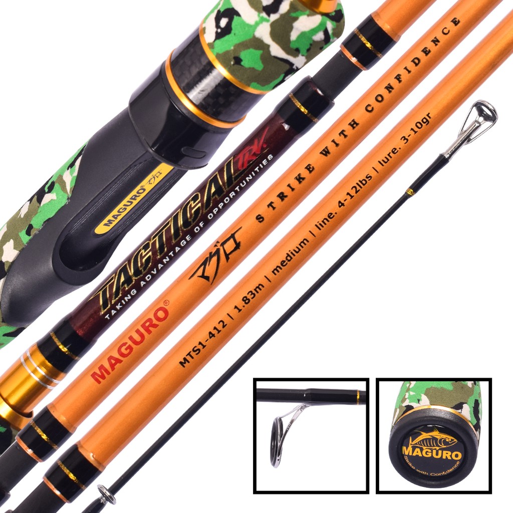 Joran Spinning Maguro TACTICAL | Joran Traveling | Sambung 4 | Alat Pancing