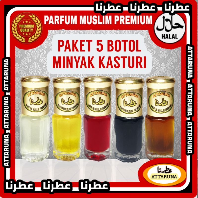 Paket Minyak wangi kasturi asli putih hitam merah kijang wudi