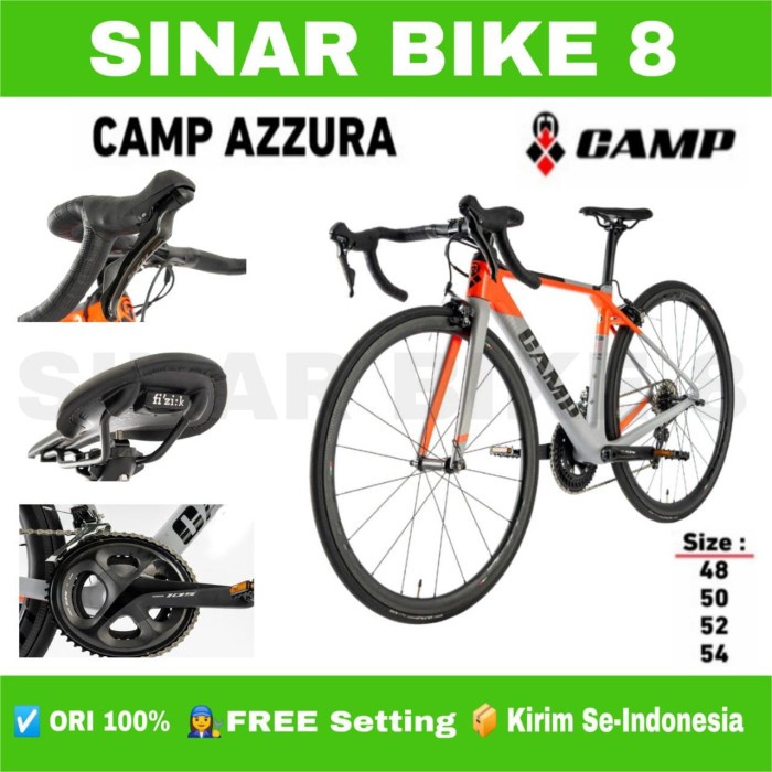 Sepeda Balap Roadbike ELEMENT CAMP AZZURA 700C Carbon 2 x 11 Speed