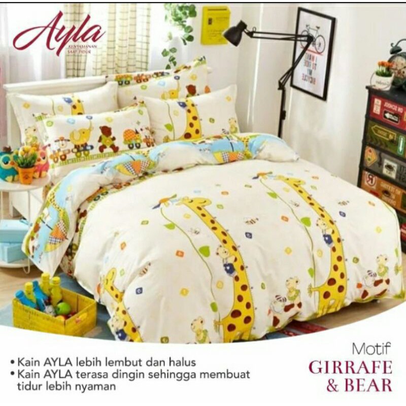 seprei motif jerapah ukuran 90x200-200x200