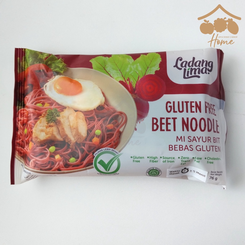 

Ladang Lima Veggie Noodle Beet GF 76gr mie gluten free mi instan