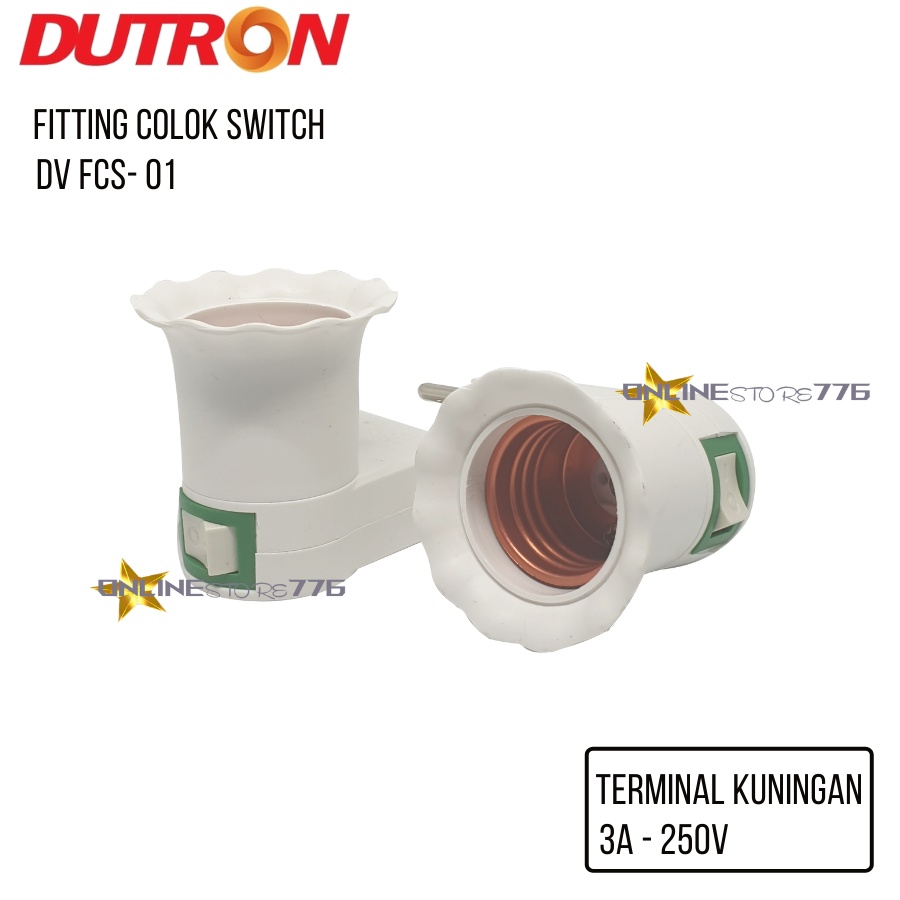 Fitting Bohlam Colok Saklar ON/OFF - Fitting Switch ON OFF E27 DUTRON By PHILIPS