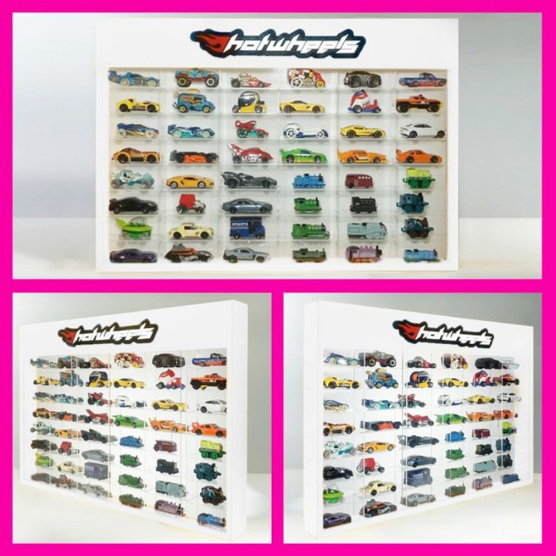 rak Hotwheels tomica 48 slot akrilik cars diecast Hotwheels rak acrylic