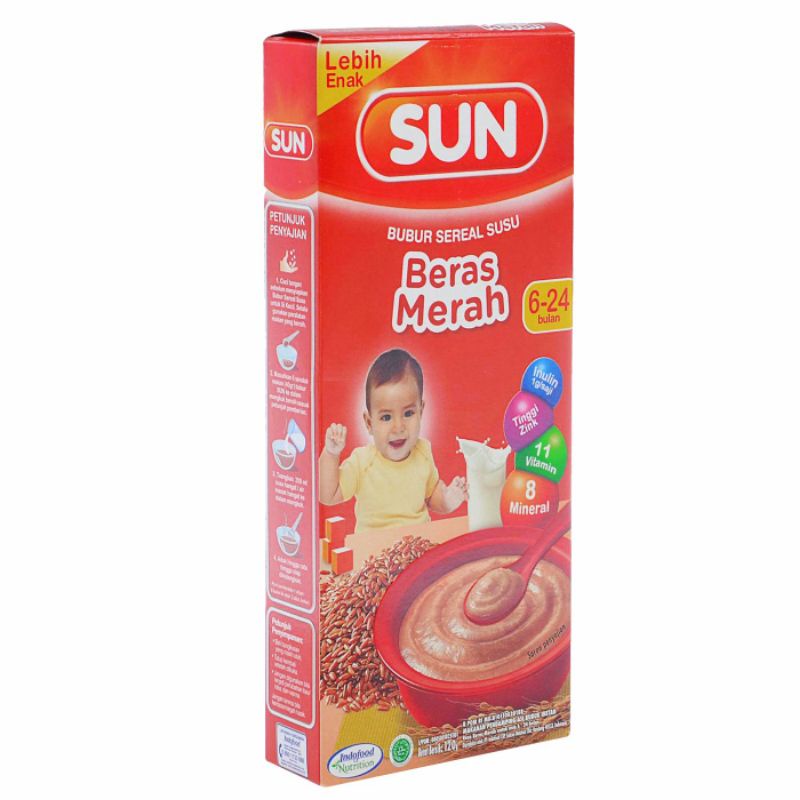 SUN Bubur Bayi SACHET 20gr 6+ Bulan   - SunBubur Sun 6+ Kemasan Ekonomis Pack Saset Renceng - Sun Bubur Seral Baby - Bubur Instan Bayi - Bubur Siap Saji