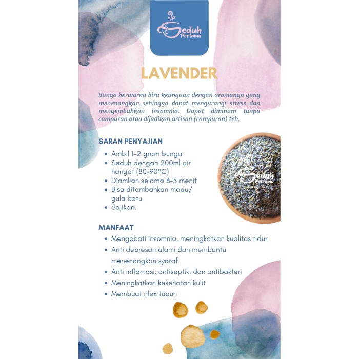 

TEH-DAUN- 5G, 10G, 25G. BUNGA LAVENDER KERING / TEH LAVENDER / DRIED LAVENDER - 5 GRAM -DAUN-TEH.