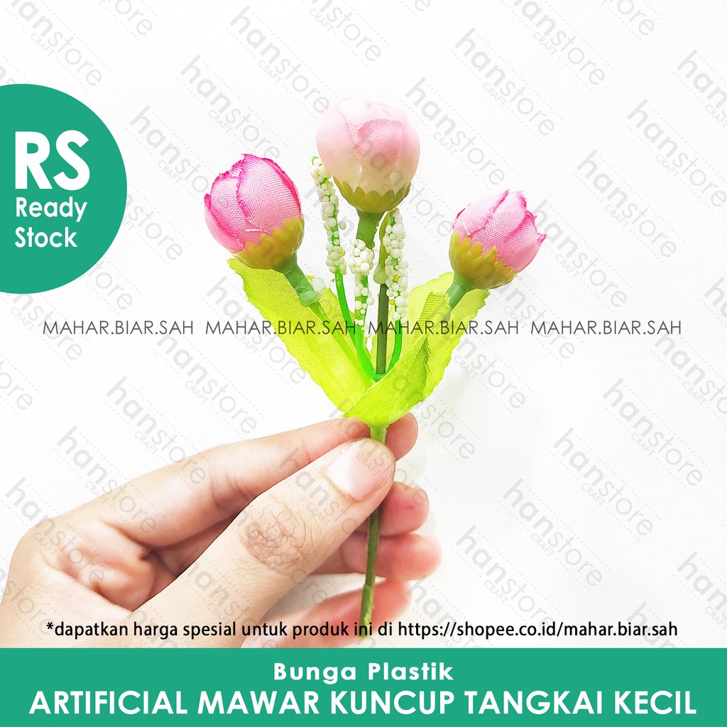 1 Pcs Bunga Artificial Mawar Kuncup Tangkai Kecil / bunga dekorasi mahar / bunga plastik / SHABBY-5