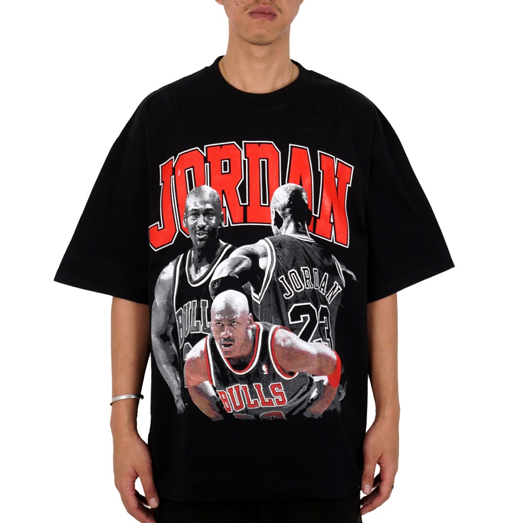 MICHAEL JORDAN 23 ARCH BLACK OVERSIZED SHIRT // KAOS BAJU HITAM PRIA WANITA
