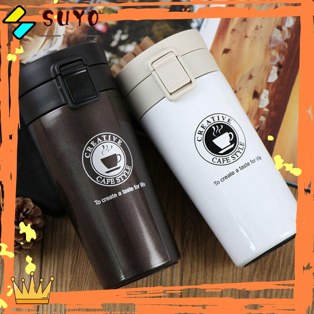 Suyo Botol Minum Vacuum Insulasi Thermal 380ml Bahan Stainless Steel Untuk Travel