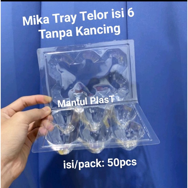 isi 50pcs Mika Tray Telor isi 6Butir / Tray box Telor