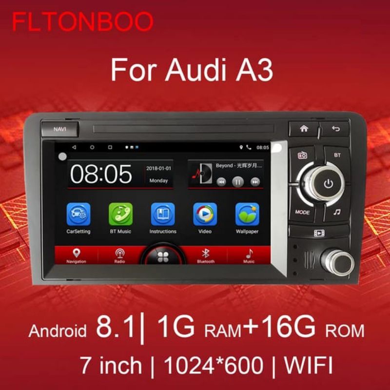 DOUBLE DIN BLUETOOTH FULLSET KAMERA PARKIR MOBIL