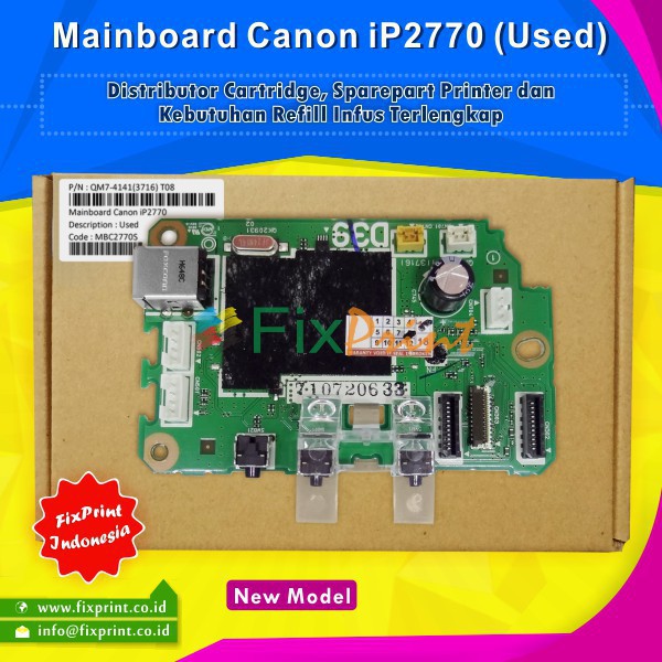 Motherboard Printer Canon iP2770 PCB Mainboard Board 2770 IP 2770 Normal Garansi 30 Hari