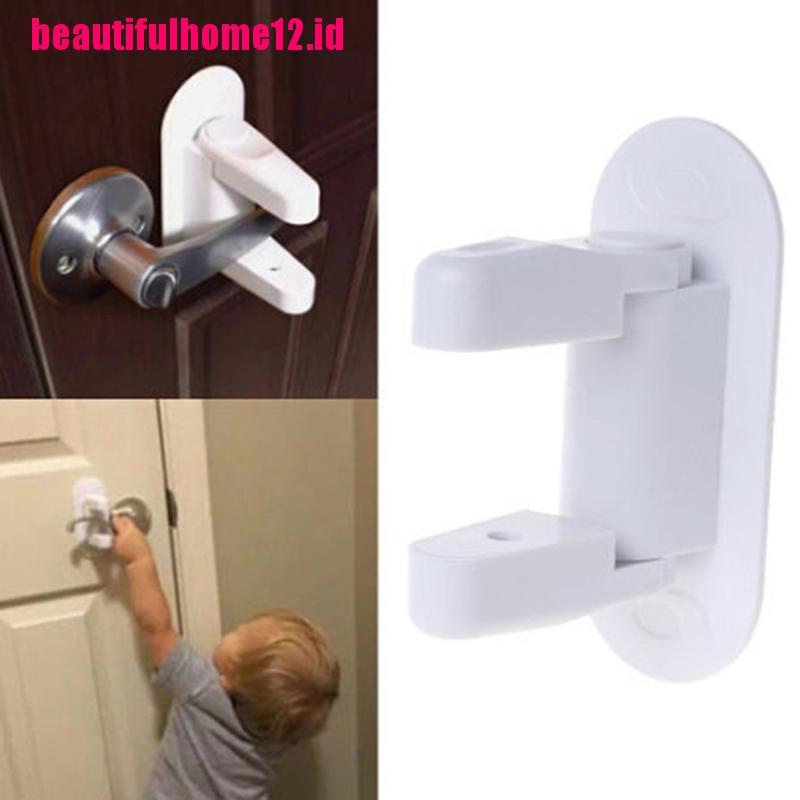 【beautifulhome12.id】Baby Safety Lock Door Lever Home Newborn Kids Children Protection Doors Handle