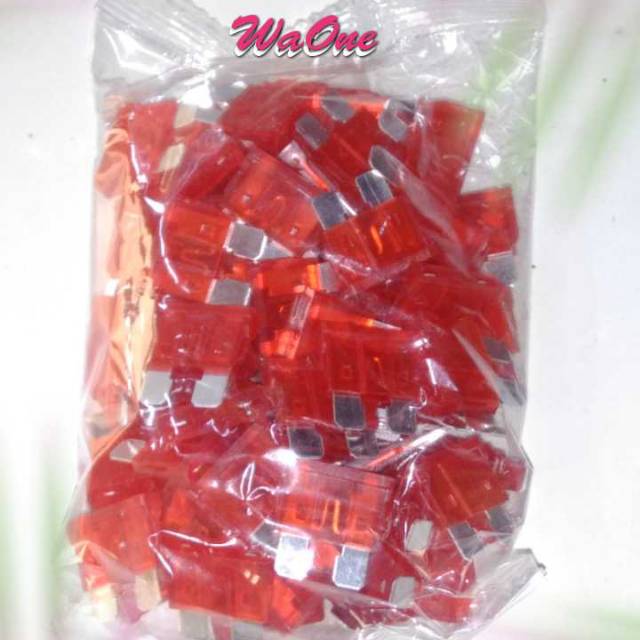 Satu Kotak Sikring Tancap DX 10A 100pcs Sekring Besar 10 A 100 biji