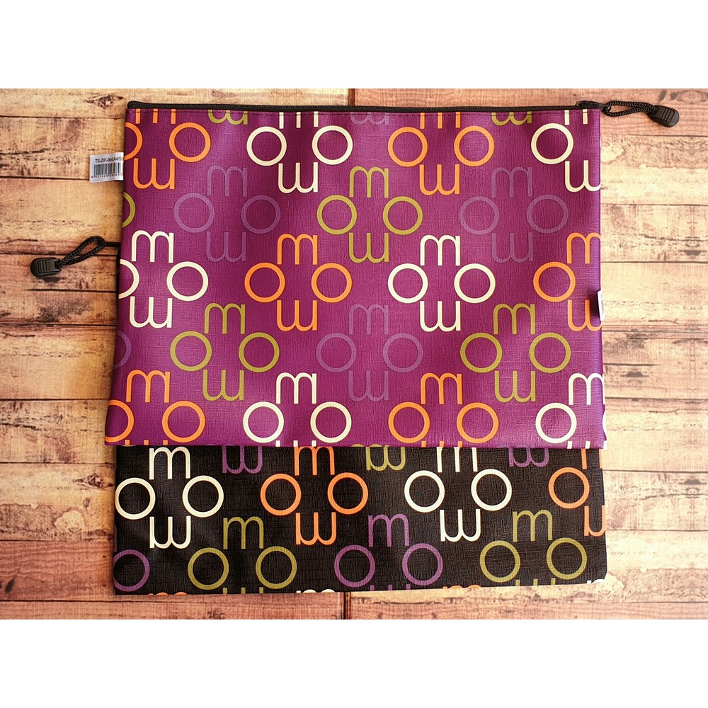 Zipper Bag motif MOMO A4 - Map Kantung - Map Kain Resleting A4