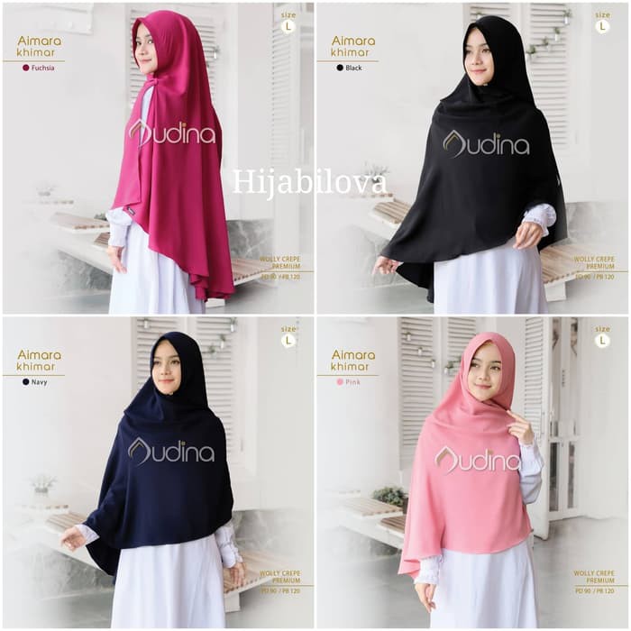 AIMARA KHIMAR SIZE L / HIJAB INSTANT /BERGO INSTANT ORI BY AUDINA _hijab instant