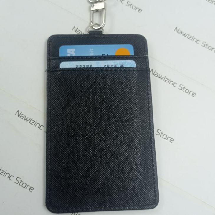 

32 GANTUNGAN ID CARD KULIT SINTETIS 4 KARTU PLUS TALI d42₧