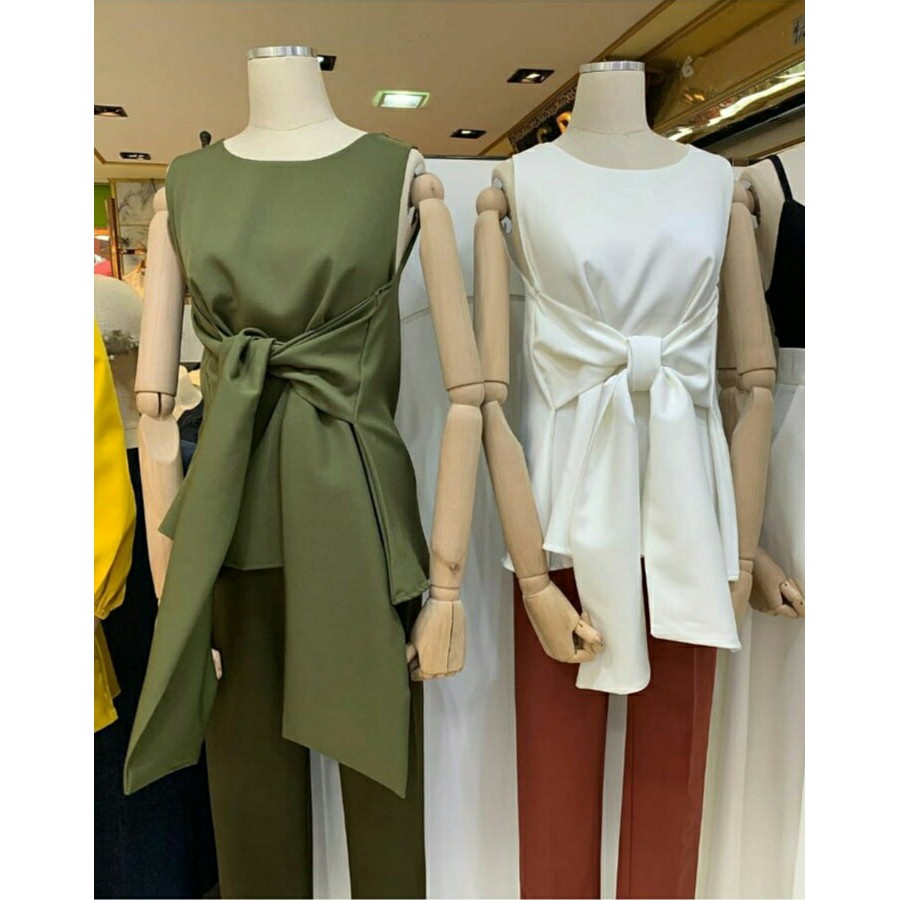 FWG - BLOUSE SERINA  / BLOUSE RIBBON WANITA / ATASAN RIBBON WANITA TERBARU / PAKAIAN WANITA RIBBON