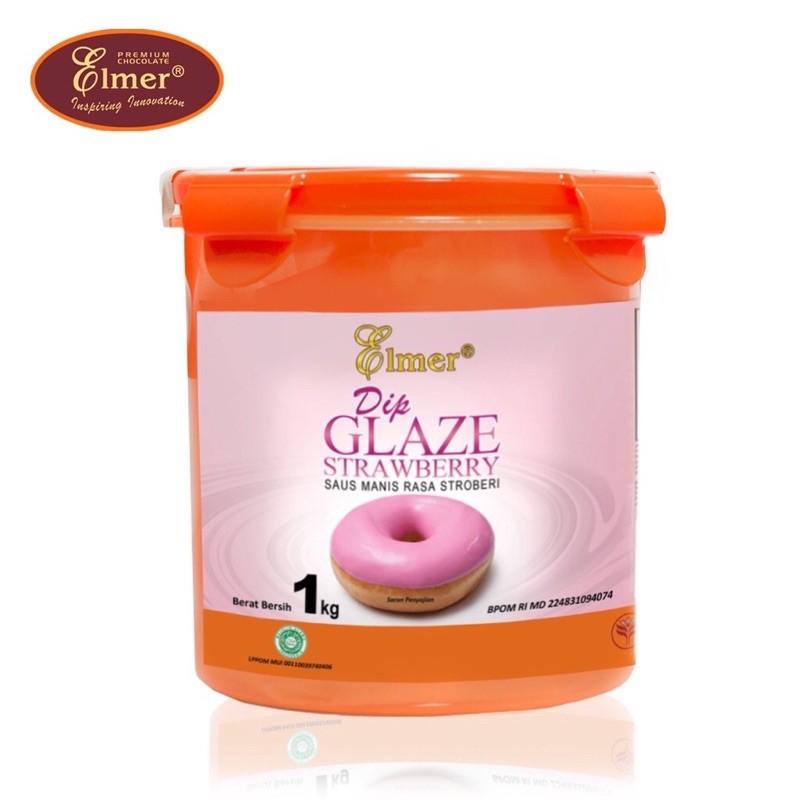 Elmer Dip Glaze Strawberry 1 Kg