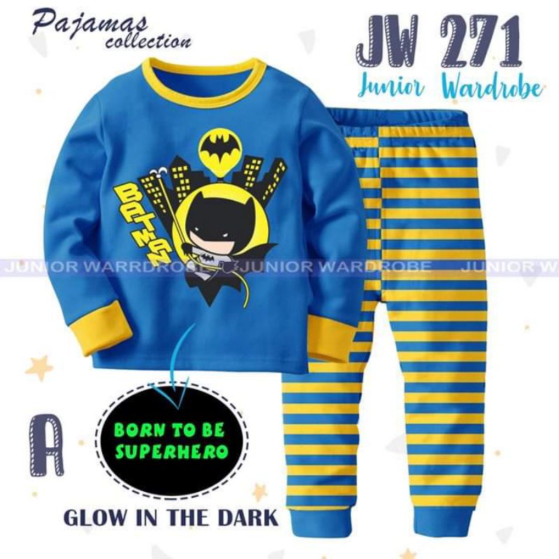 JW271 PIYAMA ANAK GLOW IN THE DARK