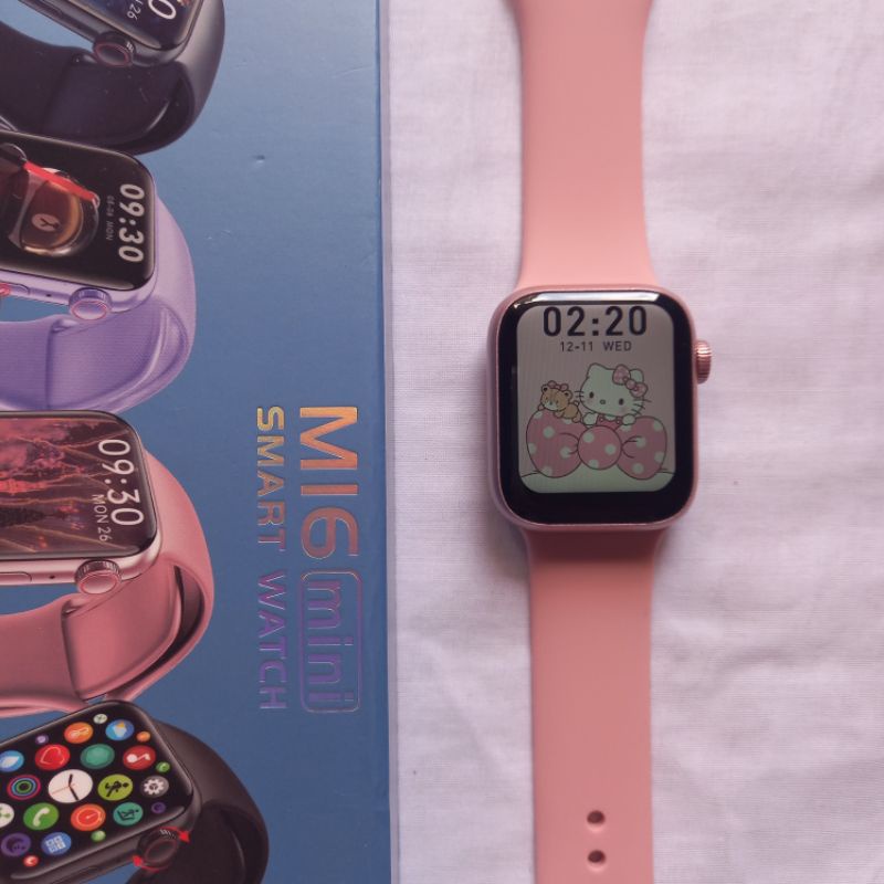 Jam Smartwatch Wanita Pria M16 Mini Bluetooth Kesehatan dan Kebugaran Stopwatch