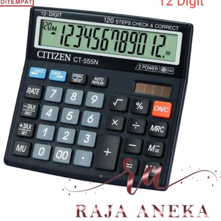 

빠 Kalkulator Citizen CT-555N MEJA DAGANG COMPACT 12 DIGIT AWET CHECK CEK ULANG ct 555 New