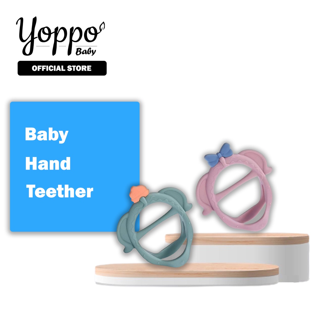Teether Gelang Silikon / Mainan Gigitan Bayi / Mainan Bayi / Teether Bayi Silicone Yoppo Baby