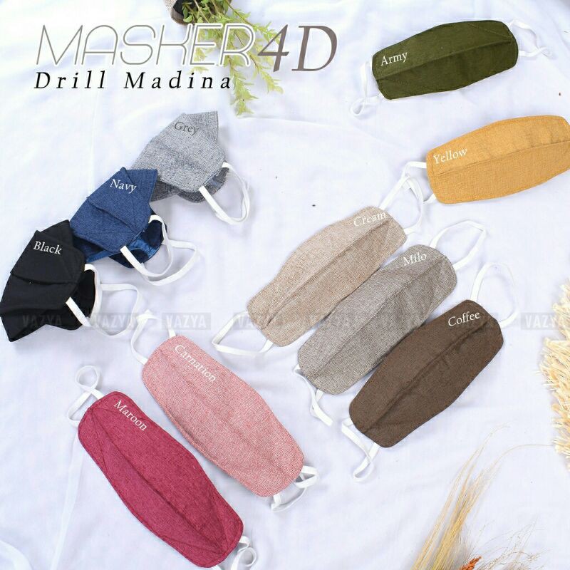 Masker Kain Evo 4D Drill Madina