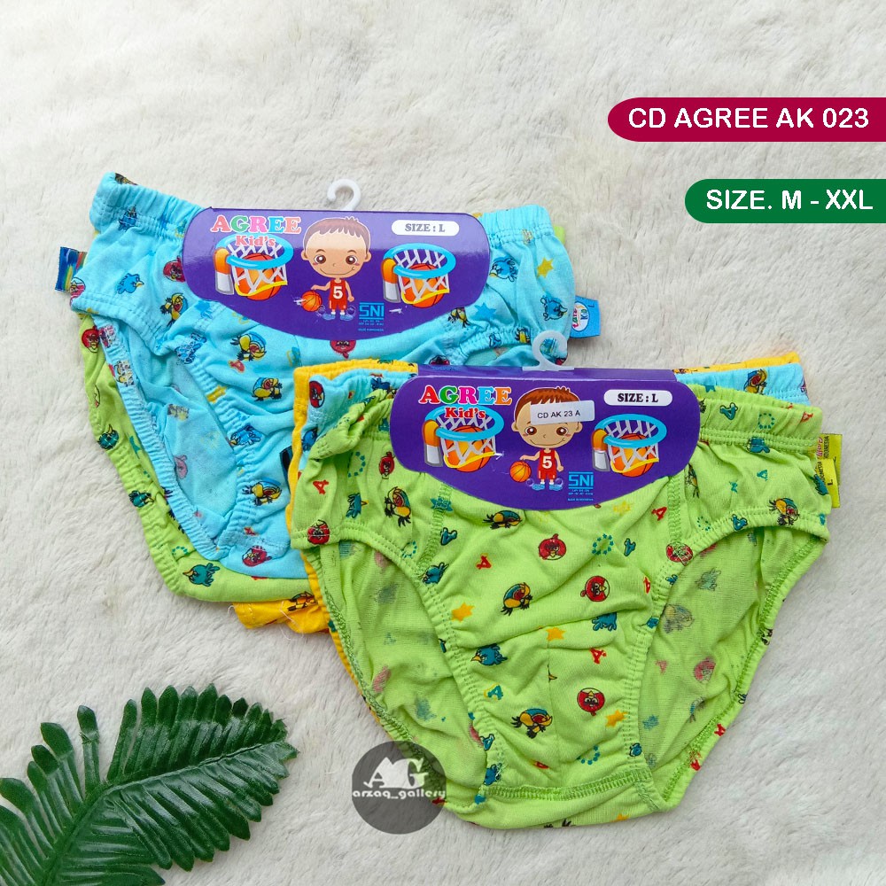 [ 3pc ] CD Agree Kids AK 23 A Warna | Celana Dalam Anak Agree Kids AK 23