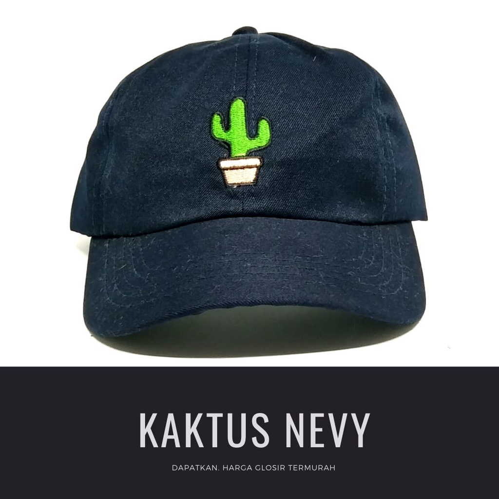 Termurah Topi baseball / garis tiga / challange / reclusive / kaktus / smile / pesawat kertas / yours / brotosaurus dino / daun kecil rasta / pohon kelapa  ring premium dan pertamax pria wanita kpop korea-kaktus nevy