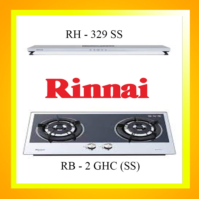 RINNAI Paket Kompor dan Cooker Hood - 2GH C (SS) &amp; RH 329 SS