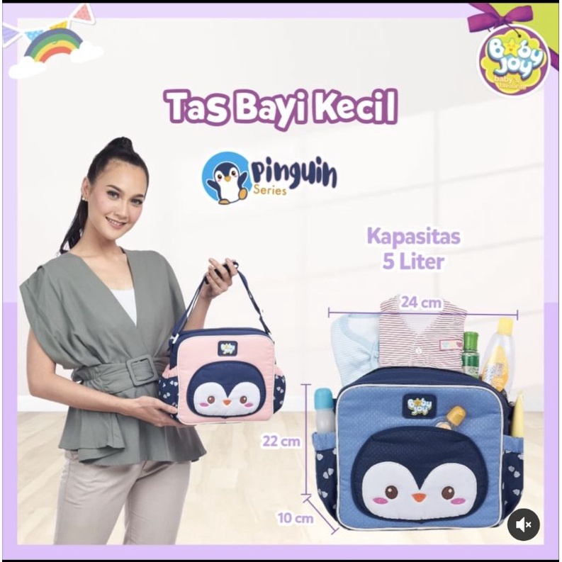 Baby Joy Tas Bayi Kecil Saku Kerut Pinguin Series - BJT 1037