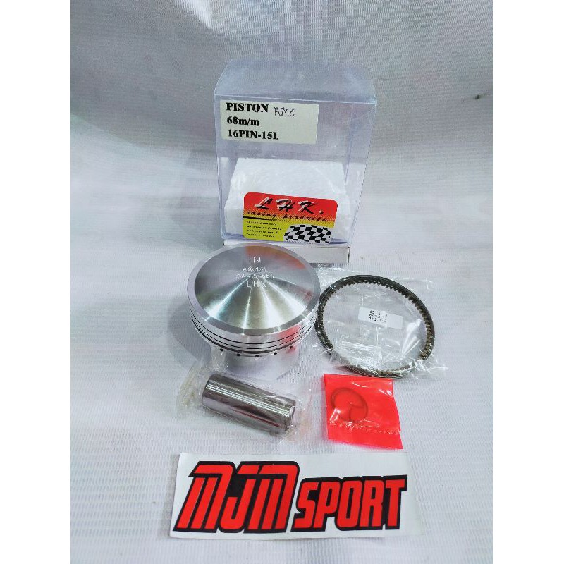 Seher LHK ukuran 68 pin 16 satria Fu . piston kit LHK racing mentah 68 pin 16 dome modifikasi