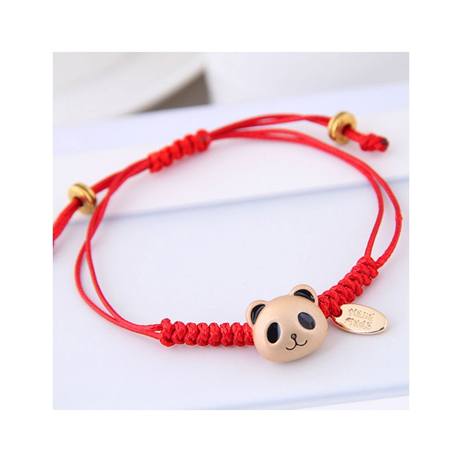 LRC Gelang Tangan Fashion Red Panda Shape Decorated Bracelet