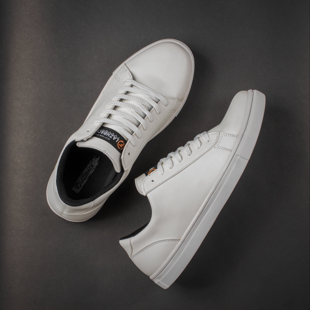 FLAZHBACK FULL WHITE - Sepatu Putih Pria White Series Sepatu Sneakers Putih Pria Sepatu Sneakers Pria Casual Original - Snekers Pria Premium