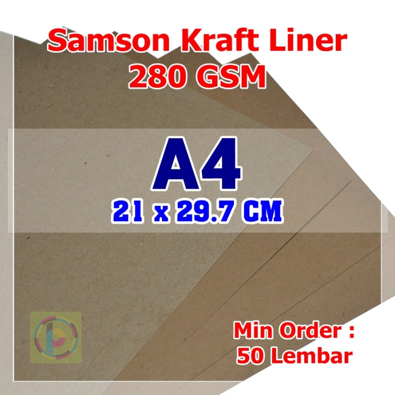 

Kertas Samson Kraft Liner 280 GSM A4 / F4
