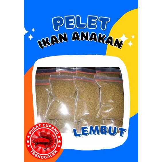 pelet Pakan burayak, cupang, moly guppy 30 gr