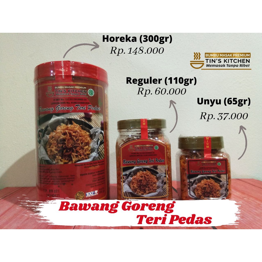 

Bawang Goreng Teri Pedas, Original 65 Gr Tins Kitchen Bawang Goreng Teri Renyah Bawang Goreng Teri Garing Bawang Goreng Teri Online Bawang Goreng Teri Spesial Bawang Goreng Teri Kriuk