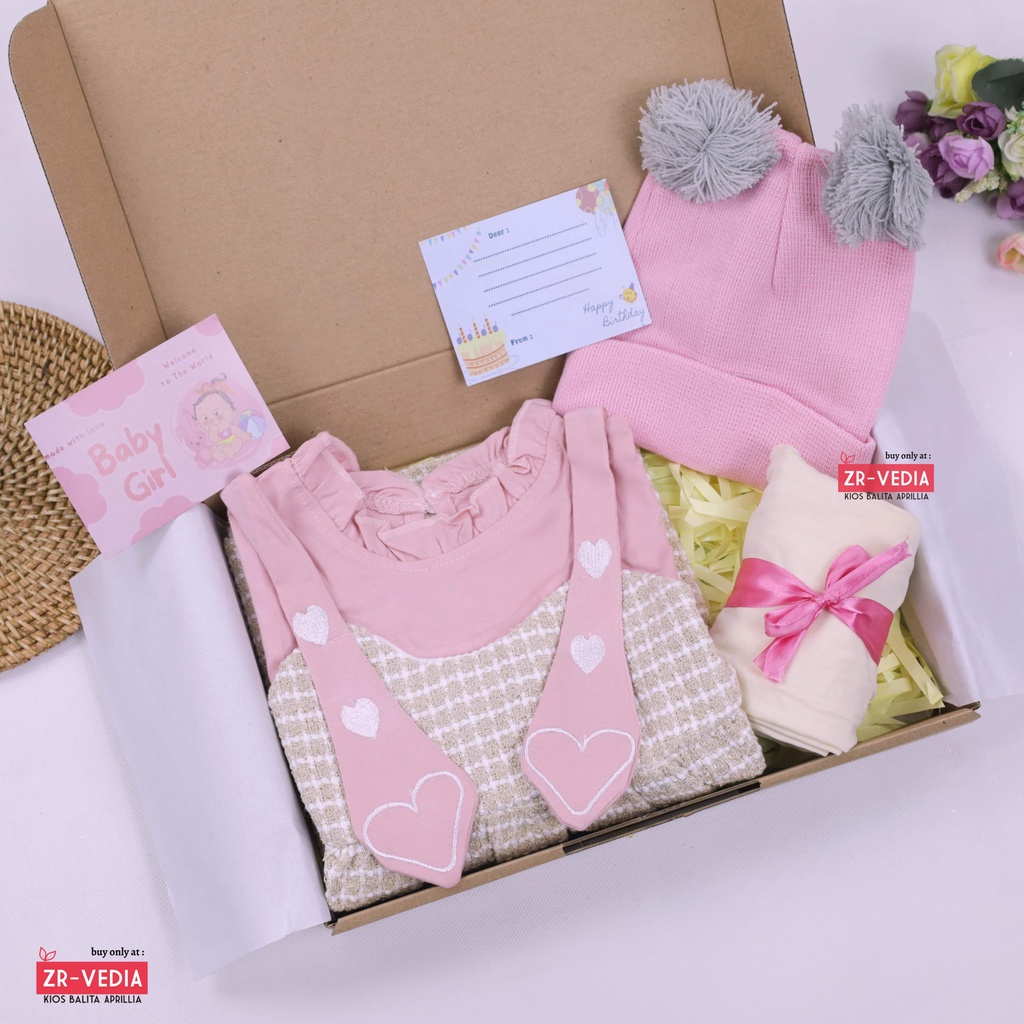 [POP] Hampers Premium uk Bayi - 2 Tahun / Kado Lahiran Ulang Tahun Hadiah Bayi Perempuan Bulan New Born Gift Dress ZR Vedia