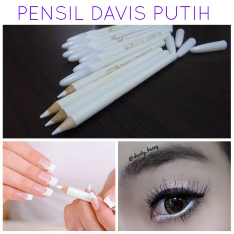 Medan Termurah Pencil white &amp; Silver eyebrow eyeliner or nail davis