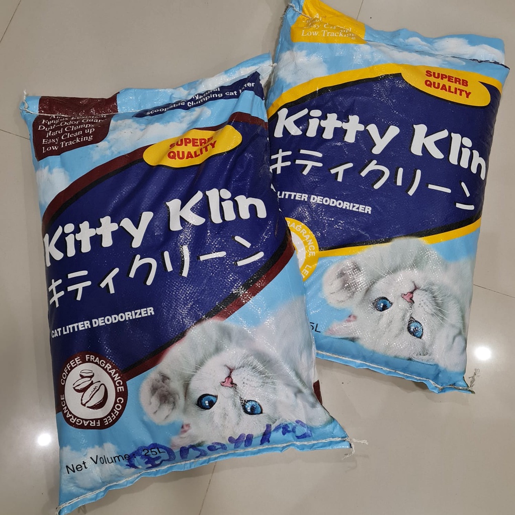Pasir Kucing Cat Litter Gumpal Kitty Klin 25 Liter