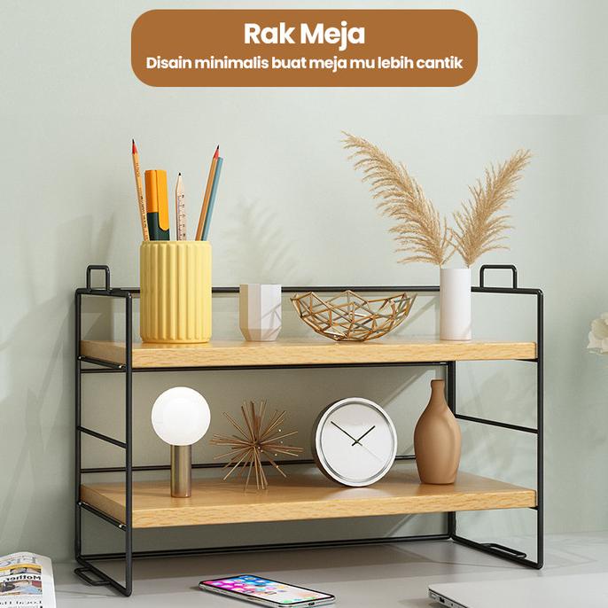 Mainland Rak Meja Kerja Minimalis Rak Buku Dekorasi Ruang Kerja HRB103