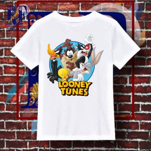 KAOS VINTAGE LOONEY TUNES | T-SHIRT CARTOON 90's WARNER BROS | BAJU PUTIH KARTUN OVERSIZE