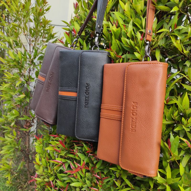 Hand Bag Original POLOZADA Dompet Pria Kulit Sintetis Dompet Tangan Pria PLD225