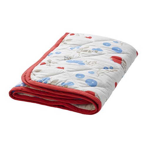 RODHAKE Selimut quilt 96x96 cm pola kelinci blueberi putih merah