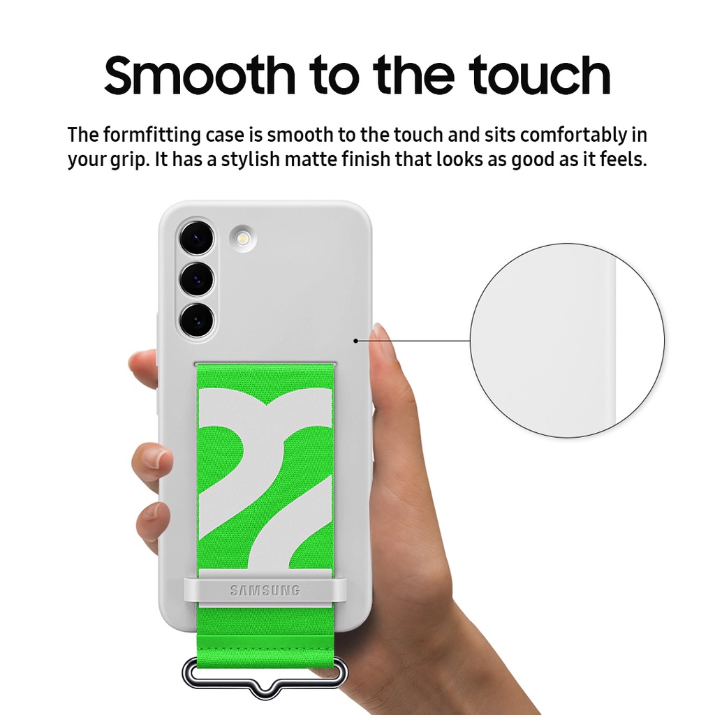 Casing Samsung Galaxy S22 S22+ S22 Ultra Silicon Cover With Strap SoftCase Handphone Smartphone Case